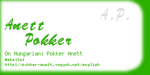 anett pokker business card